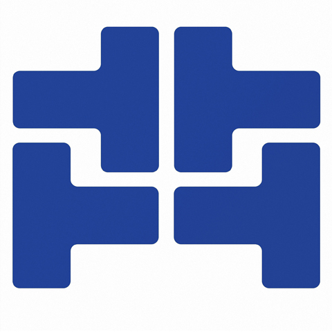 BY 197F6 Extrémne odolná značka - téčko 12,7x12,7 cm Modrá, 20 kusov