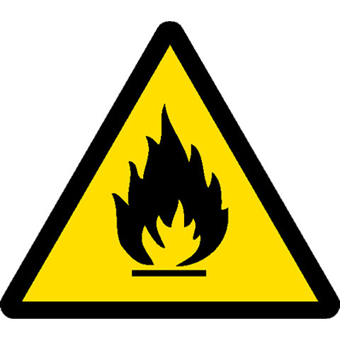 BZ PH415 Značka požiarne nebezpečné látky - plast 20x20 cm Čierna-Žltá