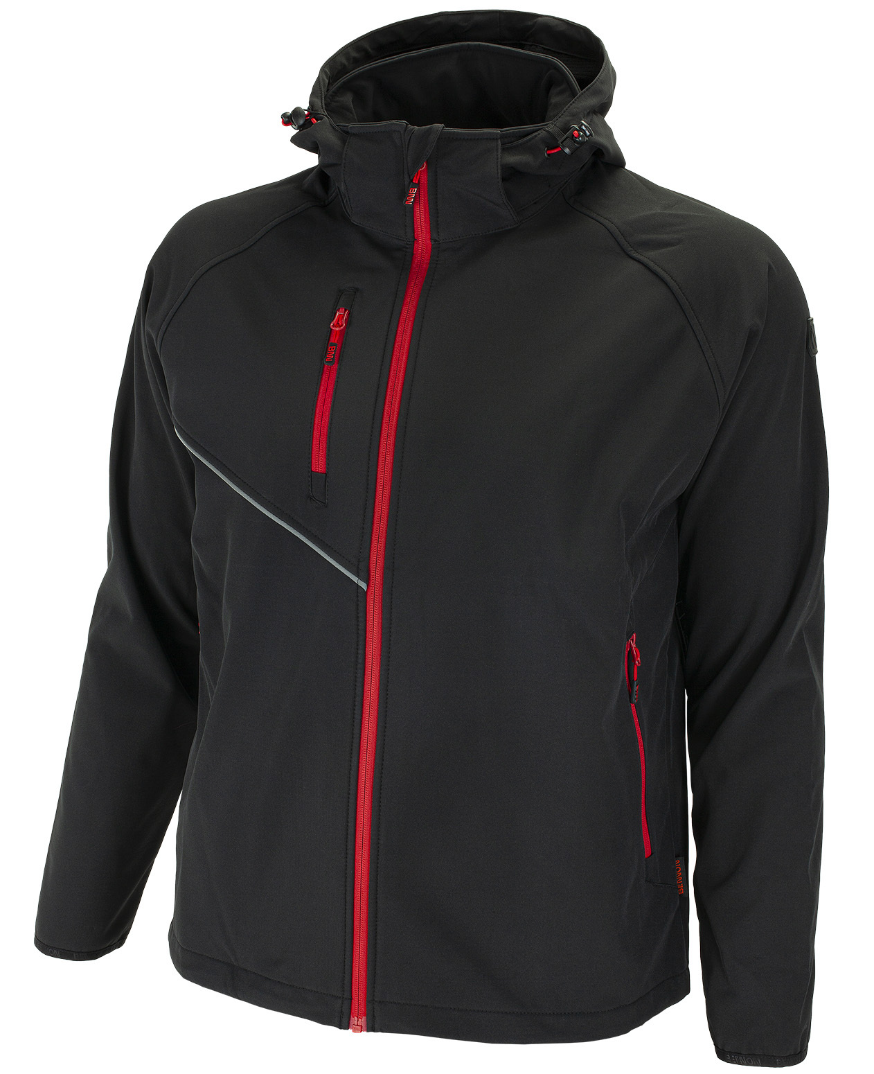 Bennon FORCE JACKET BLACK/RED Softshellová bunda S, Čierna-Červená