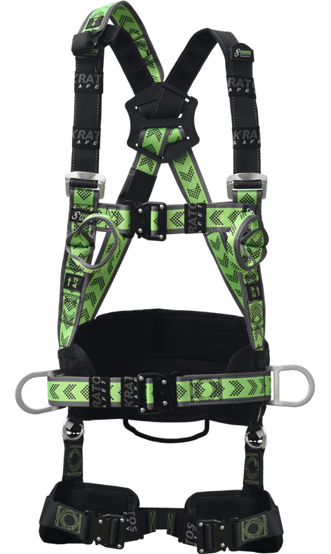 Kratos Safety FA1020700 Bezpečnostný postroj S/M, Zelená-Čierna