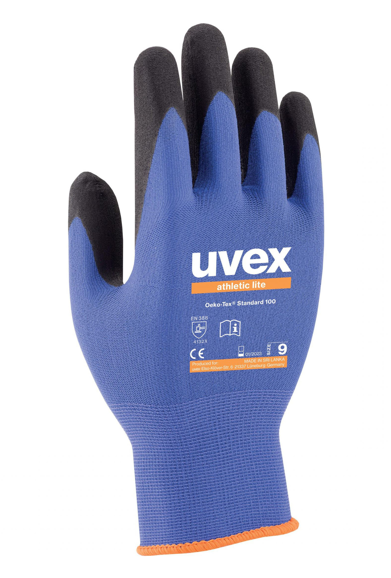 Uvex ATHLETIC LITE Pracovné rukavice 11, Modrá-Antracitová