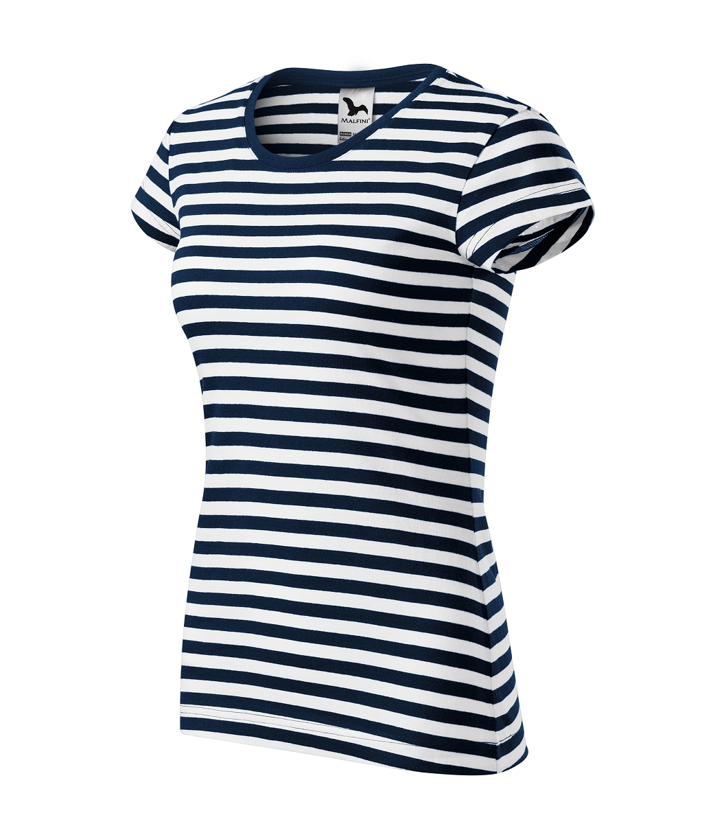 Malfini SAILOR 804 Tričko dámske XS, Biela-Tmavo modrá