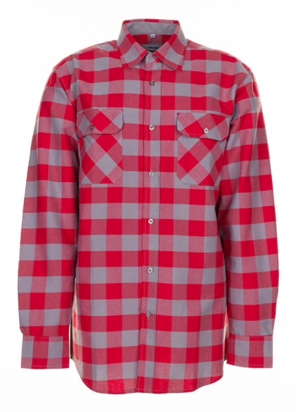 Planam SHIRTS SQUAREHEMD Košeľa 37/38, Červená-Zinková