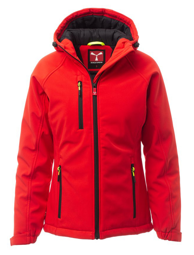 Payper GALE PAD LADY Softshellová bunda zateplená XS, Red-Black