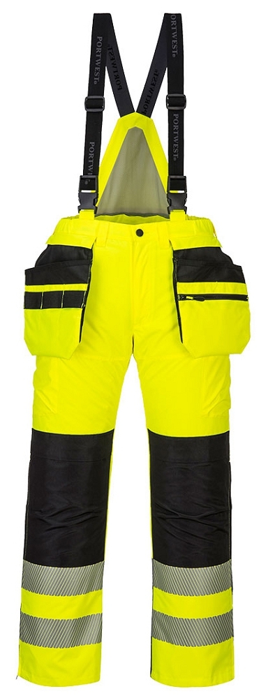 Portwest PW351 Zimné reflexné nohavice PW3 S, Reflexná žltá-Čierna