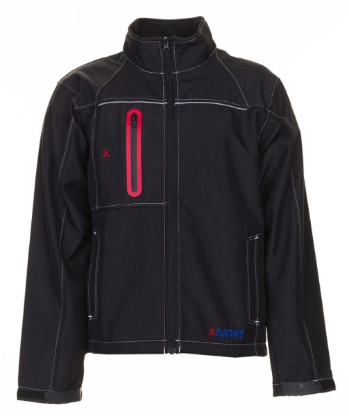 Planam OUTDOOR BASALT Softshellová bunda S, Čierna