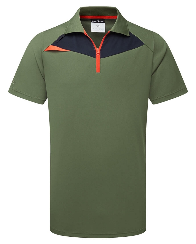 Portwest DX410 Funkčné polokošeľa S, Moss green