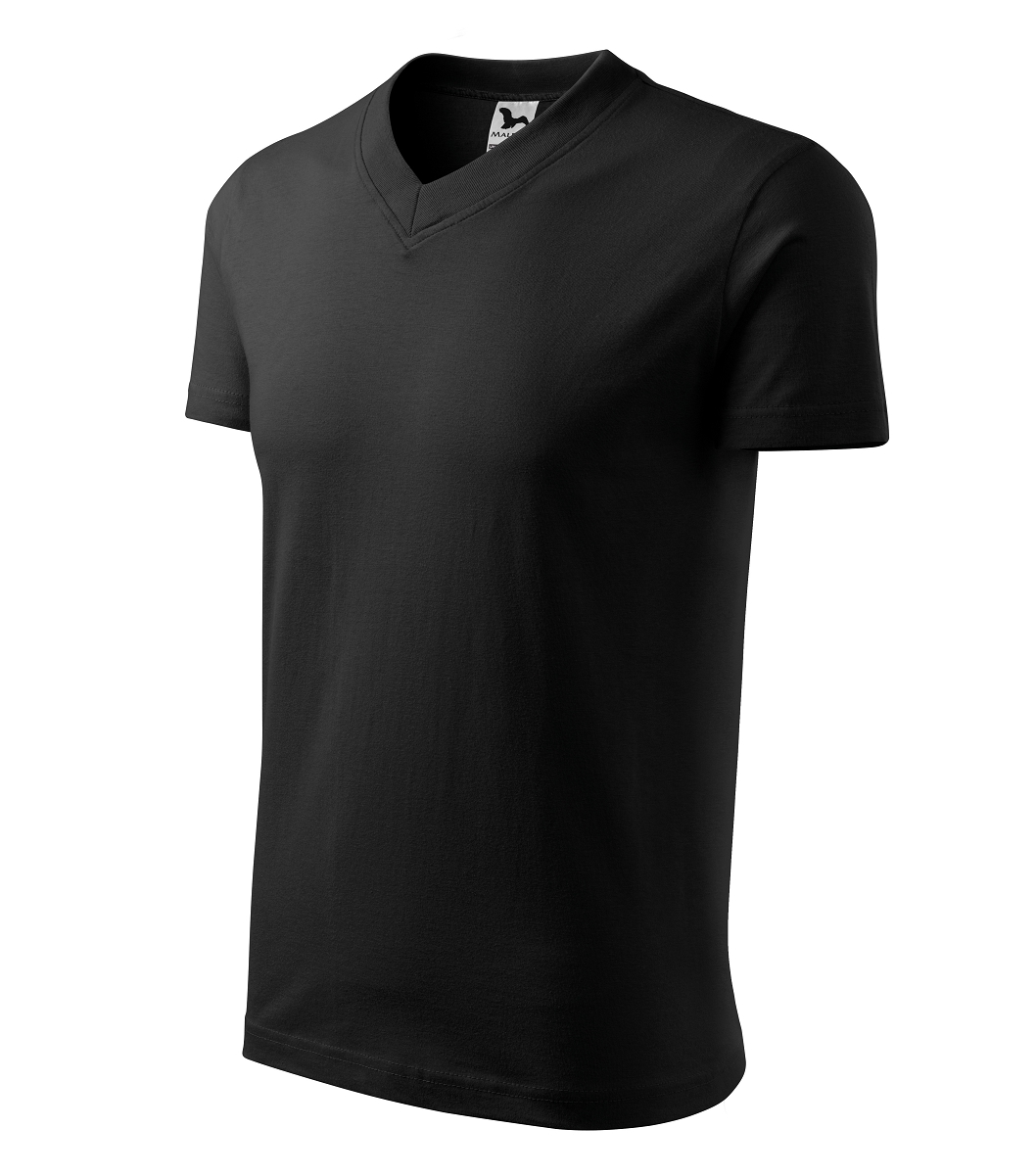 Malfini V-NECK 102 Tričko unisex S, Čierna