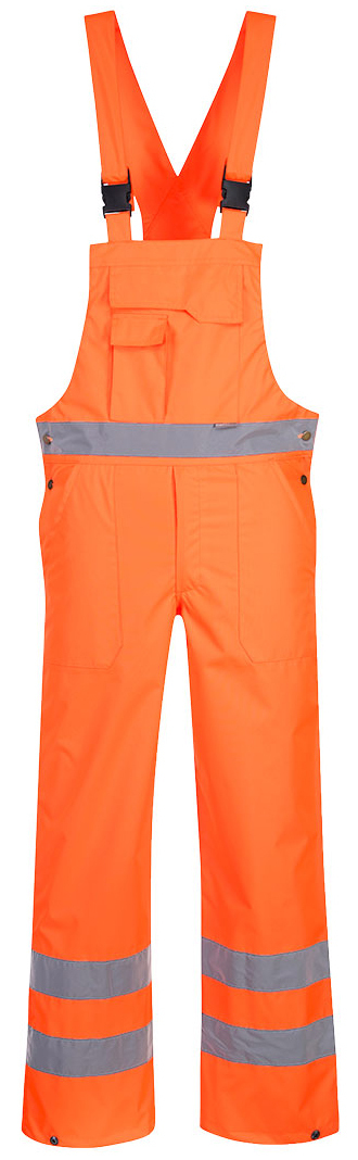 Portwest S388 HI-VIS Reflexné nohavice na traky S, Fluorescenčno oranžová
