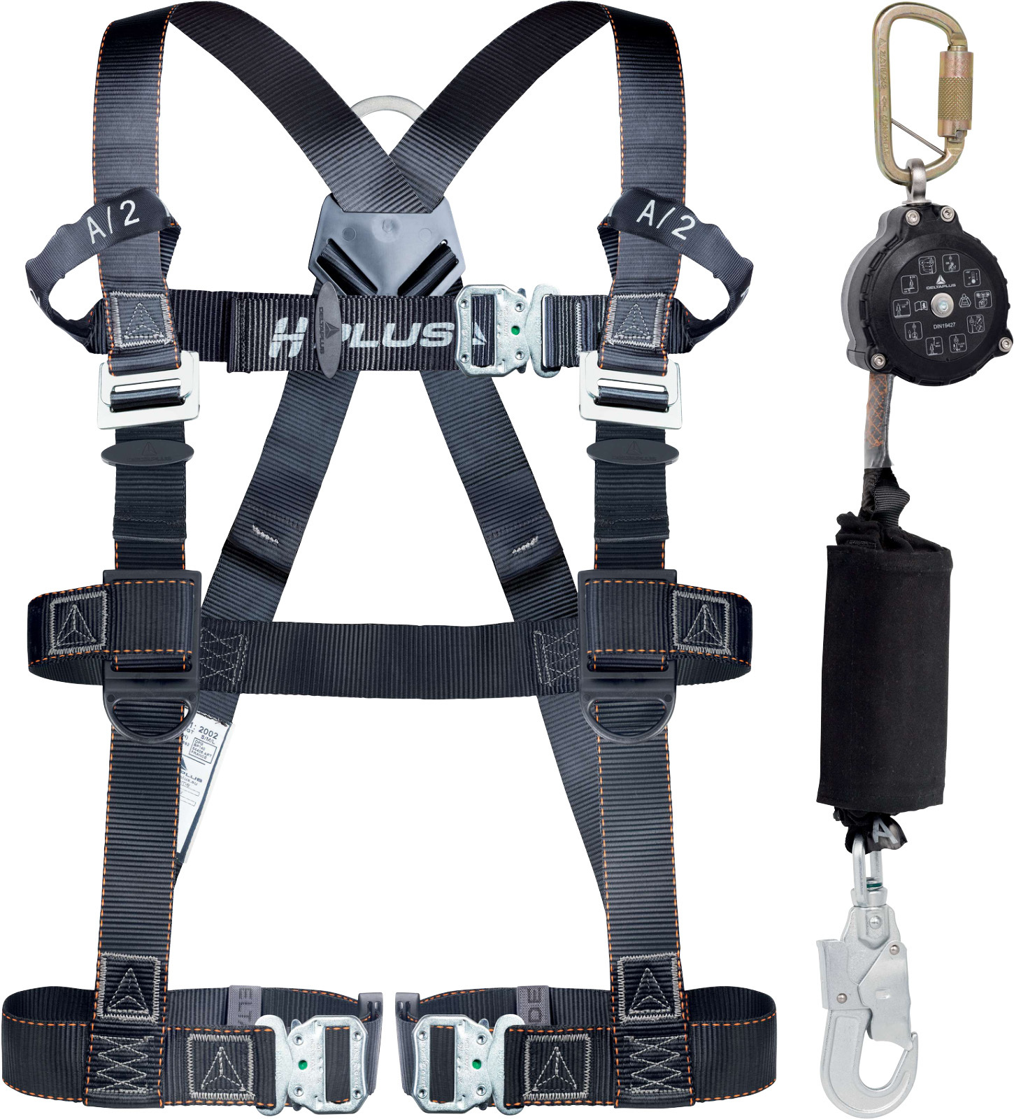 Delta Plus ELARA380HPF Súprava na zachytenie pádu Čierna, XL/XXL