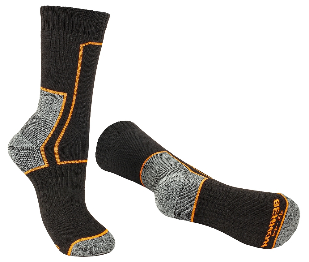 Bennon TREK SOCK BLACK/ORANGE Ponožky Čierna-Oranžová, 36-38