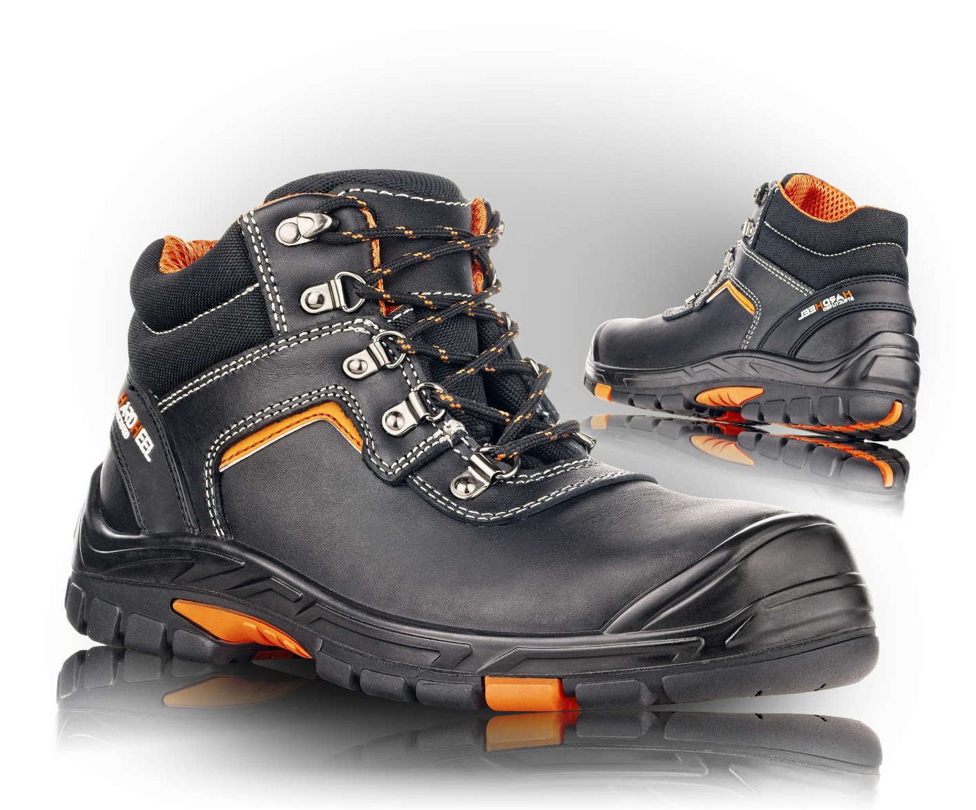 VM Footwear HALIFAX S3 Bezpečnostná obuv Čierna-Oranžová, 36