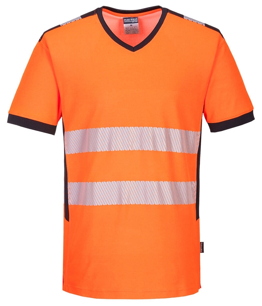 Portwest PW310 Reflexné tričko PW3 S, Reflexná oranžová-Čierna