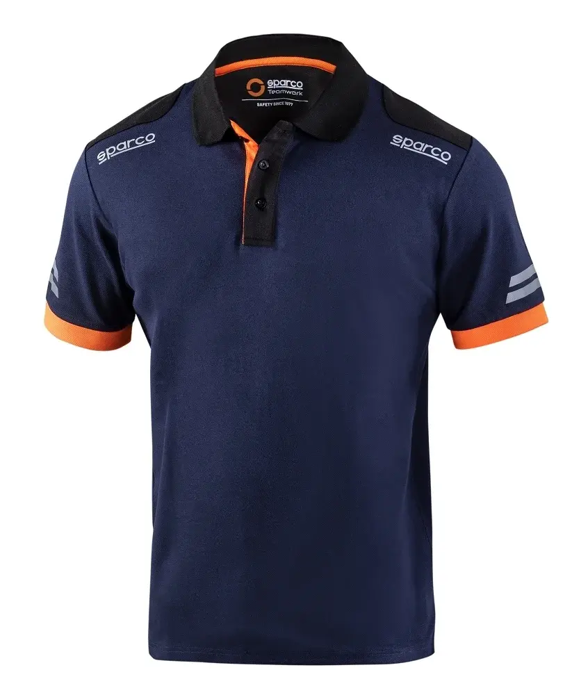 E-shop Sparco TOLEDO TECH POLO Polokošeľa 3XL, Námornícka modrá-Oranžová
