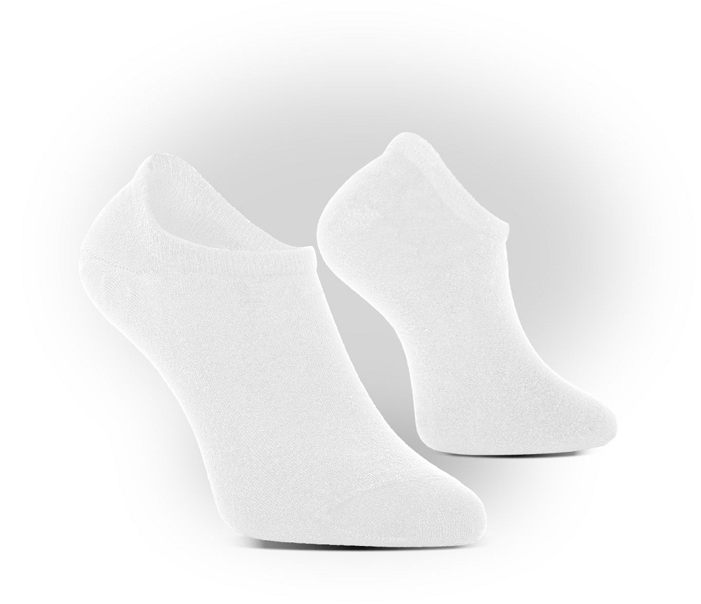 VM Footwear BAMBOO ULTRASHORT MEDICAL Antibakteriálne ponožky Biela, 3 páry, 35-38