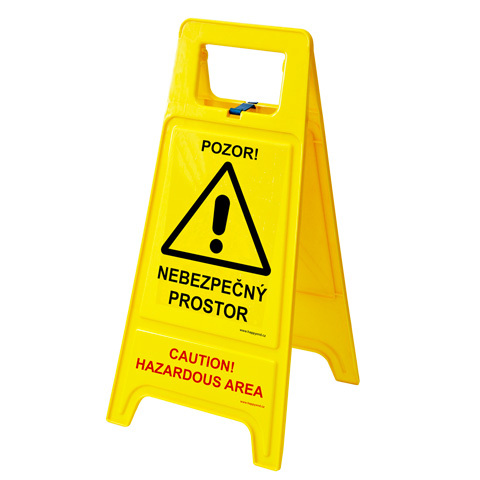 DHS VT25 Výstražná tabuľa - Pozor! Nebezpečný priestor! Žltá