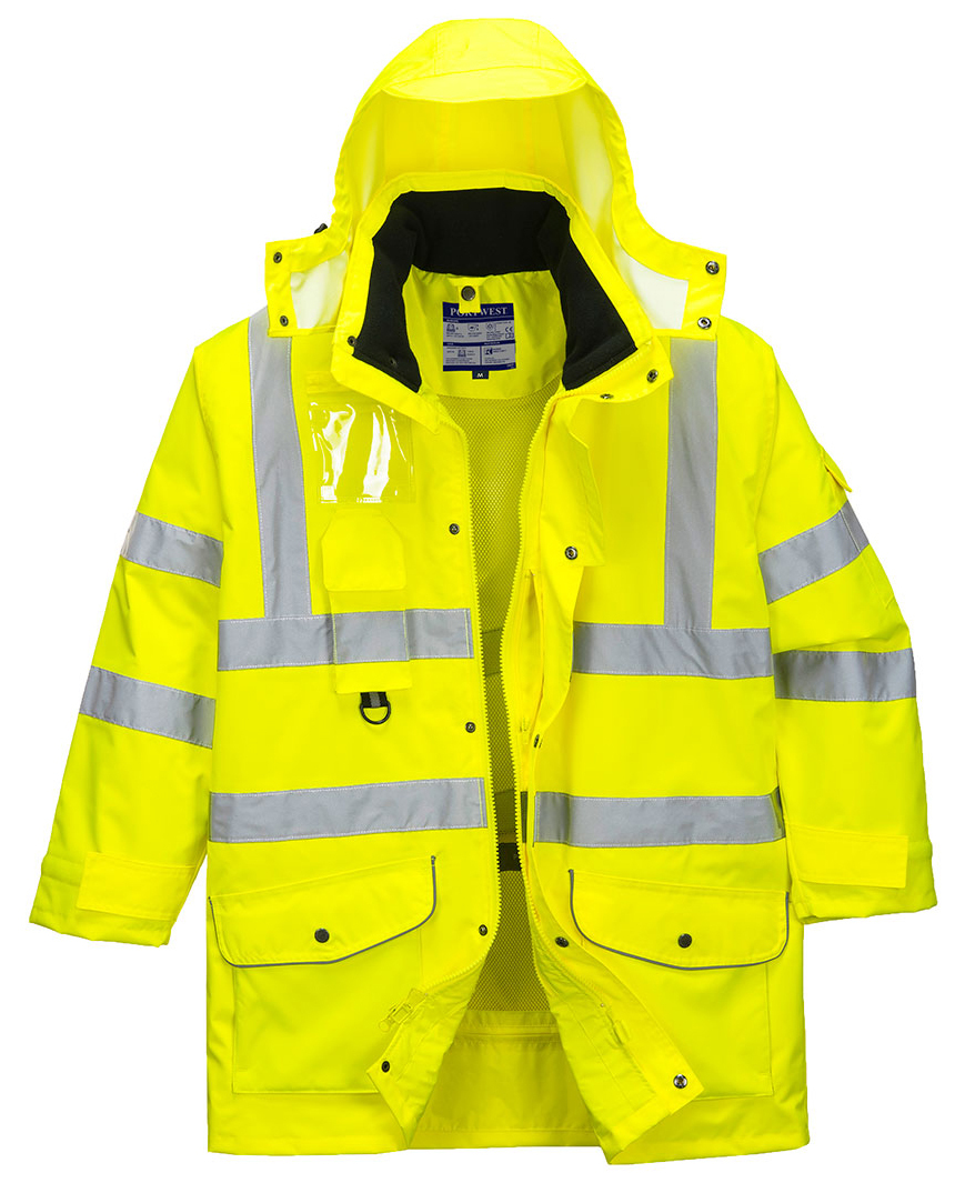 Portwest S427 HI-VIS TRAFFIC Reflexná bunda 7v1 XS, Fluorescenčno žltá
