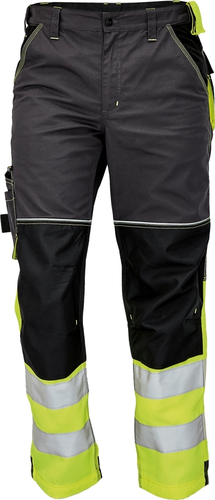 Cerva KNOXFIELD HI-VIS DW Reflexné nohavice 46, Antracitová-Fluorescenčno žltá