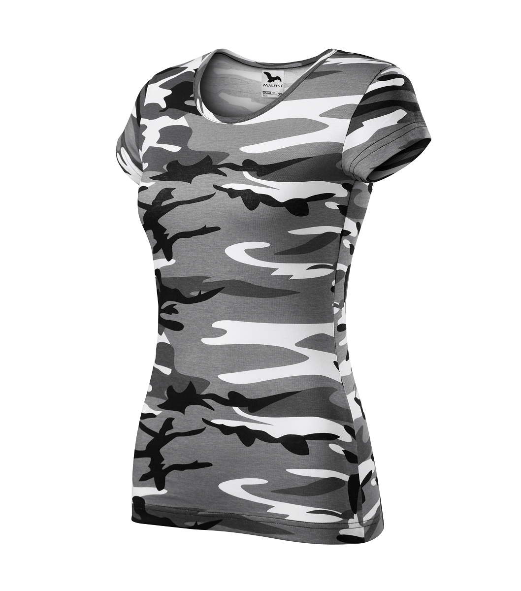 Malfini CAMO PURE C22 Tričko dámske S, Camouflage grey