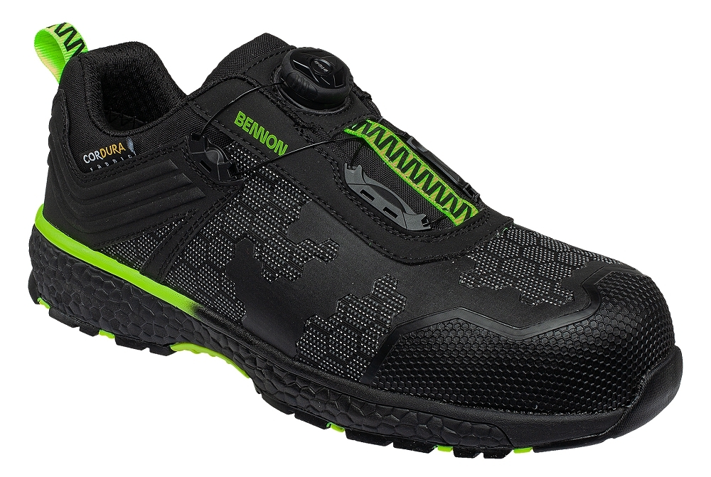 Bennon PREDATOR S3 ESD LOW Bezpečnostná obuv Čierna-Zelená, 36