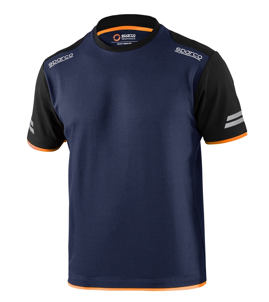 Sparco TUCSON TECH T-SHIRT Tričko XS, Námornícka modrá-Oranžová