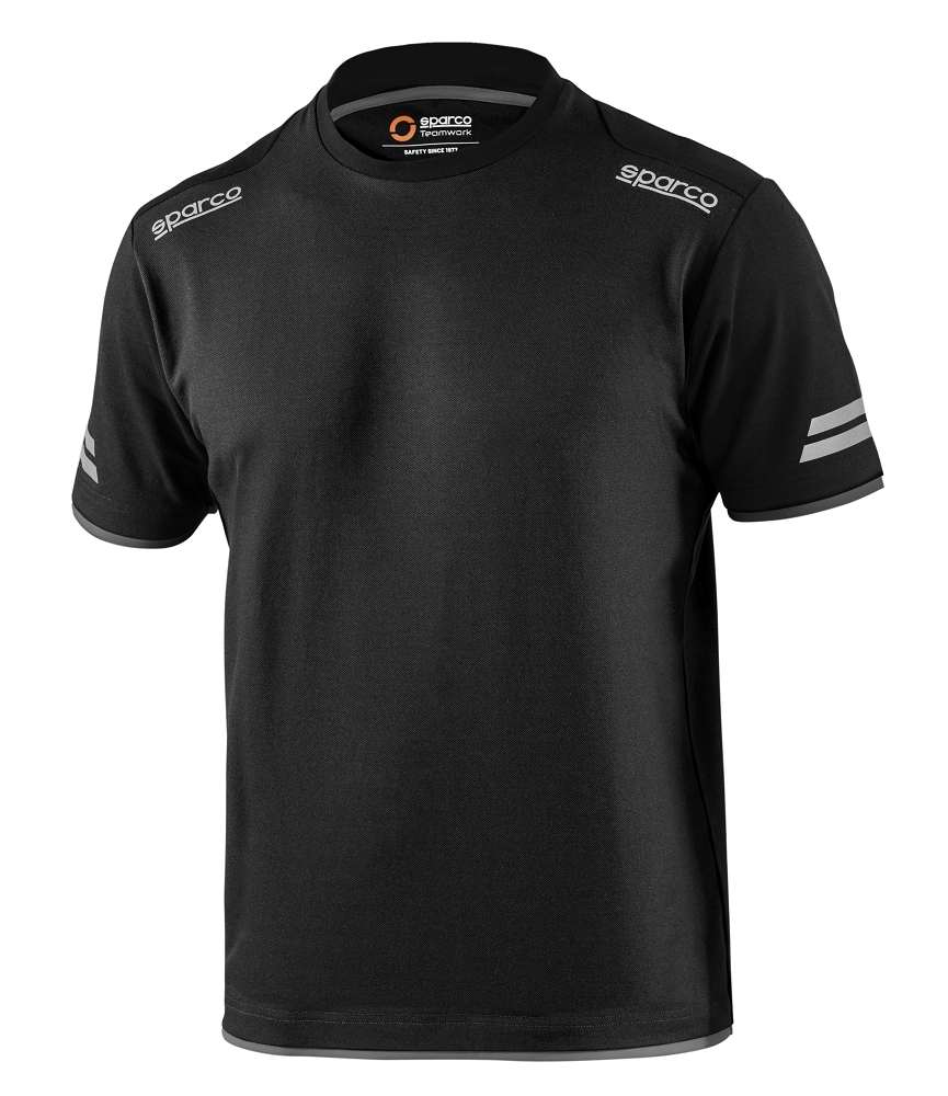 Sparco TUCSON TECH T-SHIRT Tričko XS, Čierna-Sivá