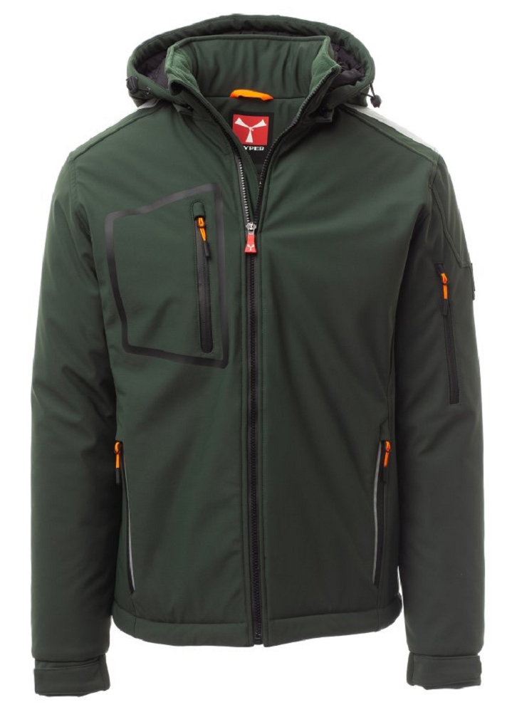 Payper STREAM PAD Softshellová bunda zateplená XXS, Forest green-Black