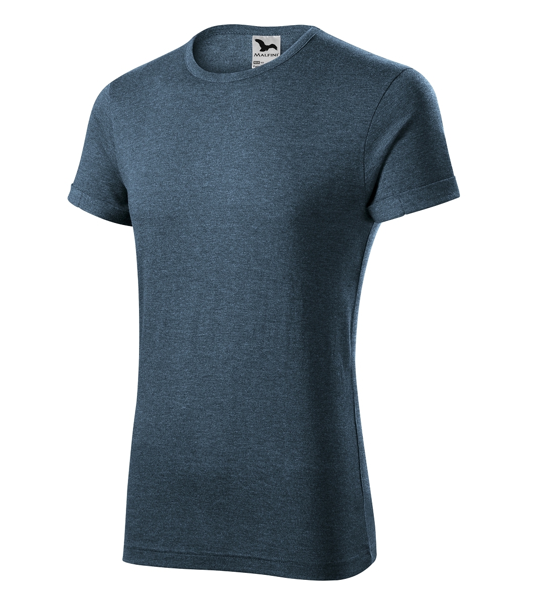 Malfini FUSION 163 Tričko pánske S, Tmavý denim melír