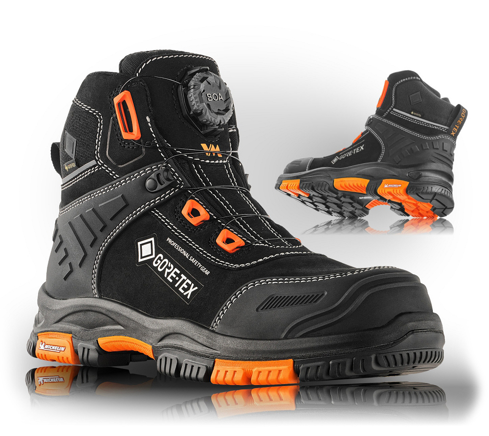 VM Footwear OAKLAND S7L Bezpečnostná obuv Čierna-Oranžová, 40