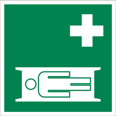 BZ PH914 Značka nosítka - plast 20x20 cm Zelená-Biela BZ PH914 Značka nosítka - plast 20x20 cm Zelená-Biela