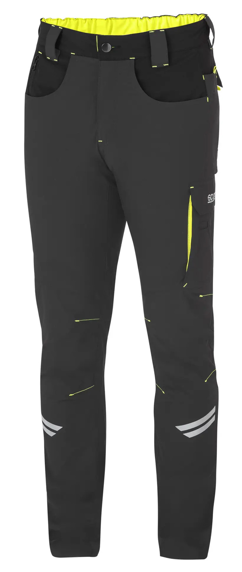 Sparco KANSAS TECH LIGHT TROUSERS Pracovné nohavice XS, Sivá-Žltá