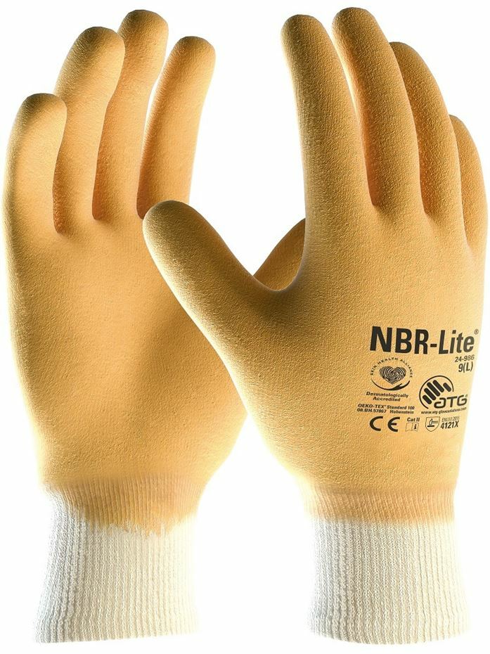 ATG 24-986 NBR-LITE Pracovné rukavice Žltá, 7
