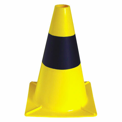 DHS VE 31 Plastový kužeľ - výška 30 cm Čierna-Žltá