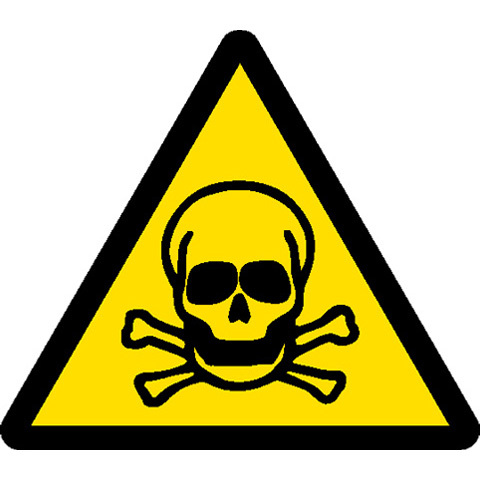 BZ PH417 Značka riziko toxicity - plast 20x20 cm Čierna-Žltá