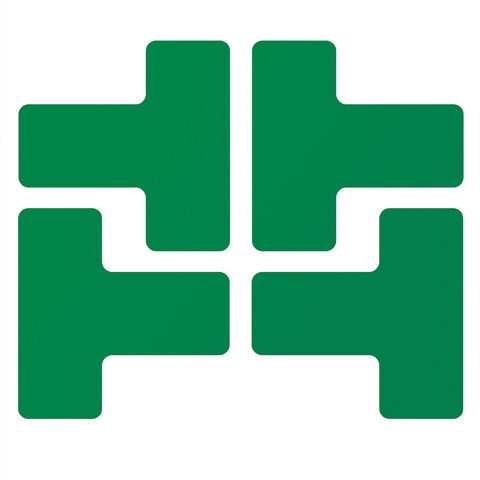 BY 197F5 Extrémne odolná značka - téčko 12,7x12,7 cm Zelená, 20 kusov