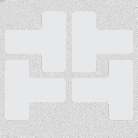 BY 197F9 Extrémne odolná značka - téčko 12,7x12,7 cm Biela, 20 kusov