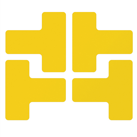 BY 197F7 Extrémne odolná značka - téčko 12,7x12,7 cm Žltá, 20 kusov