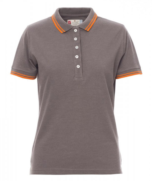 Payper SKIPPER LADY MELANGE Polokošeľa dámska XS, Melange grey-Orange