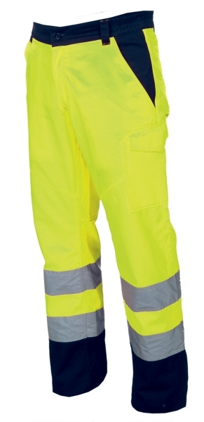 Payper CHARTER/WINTER Reflexné zimné nohavice pánske S, Fluorescent yellow-Navy blue