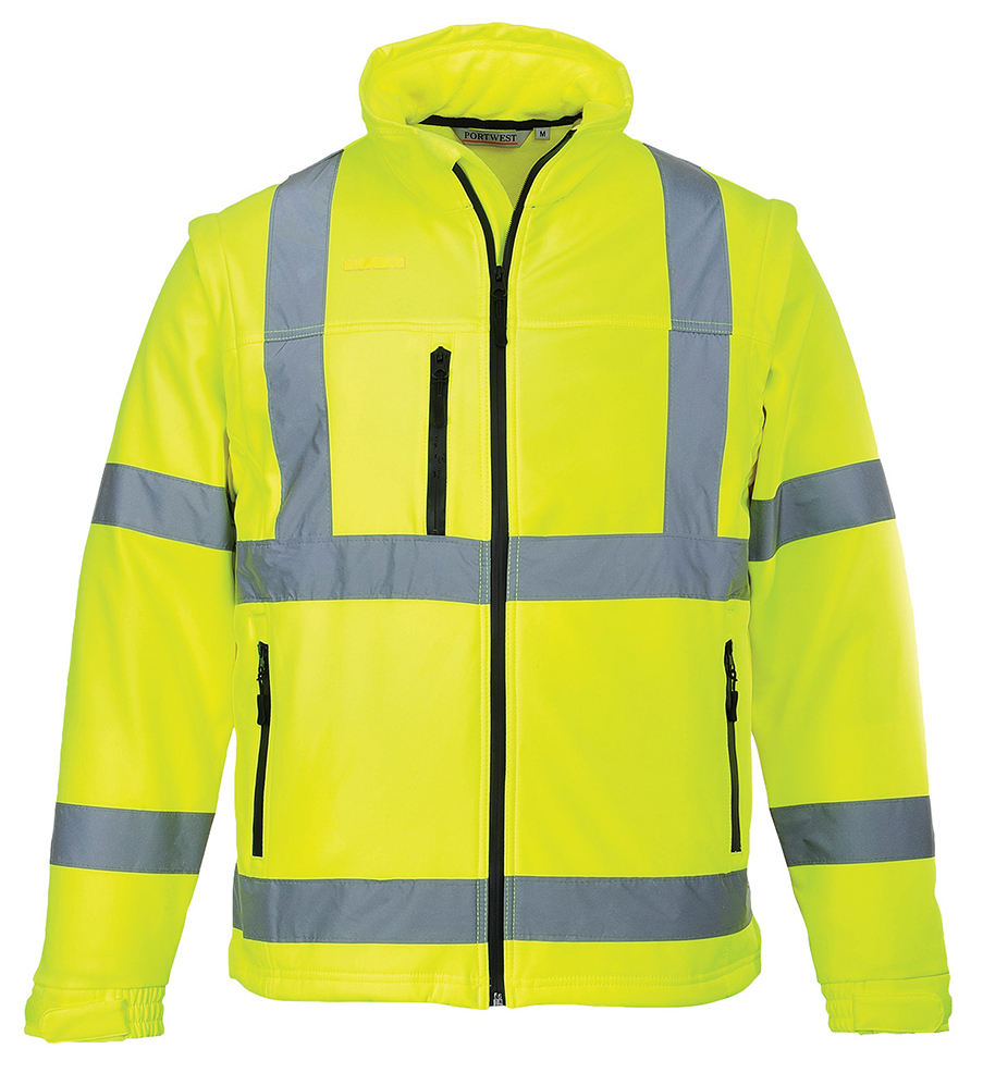 Portwest S428 HI-VIS Reflexná softshellová bunda XS, Fluorescenčno žltá