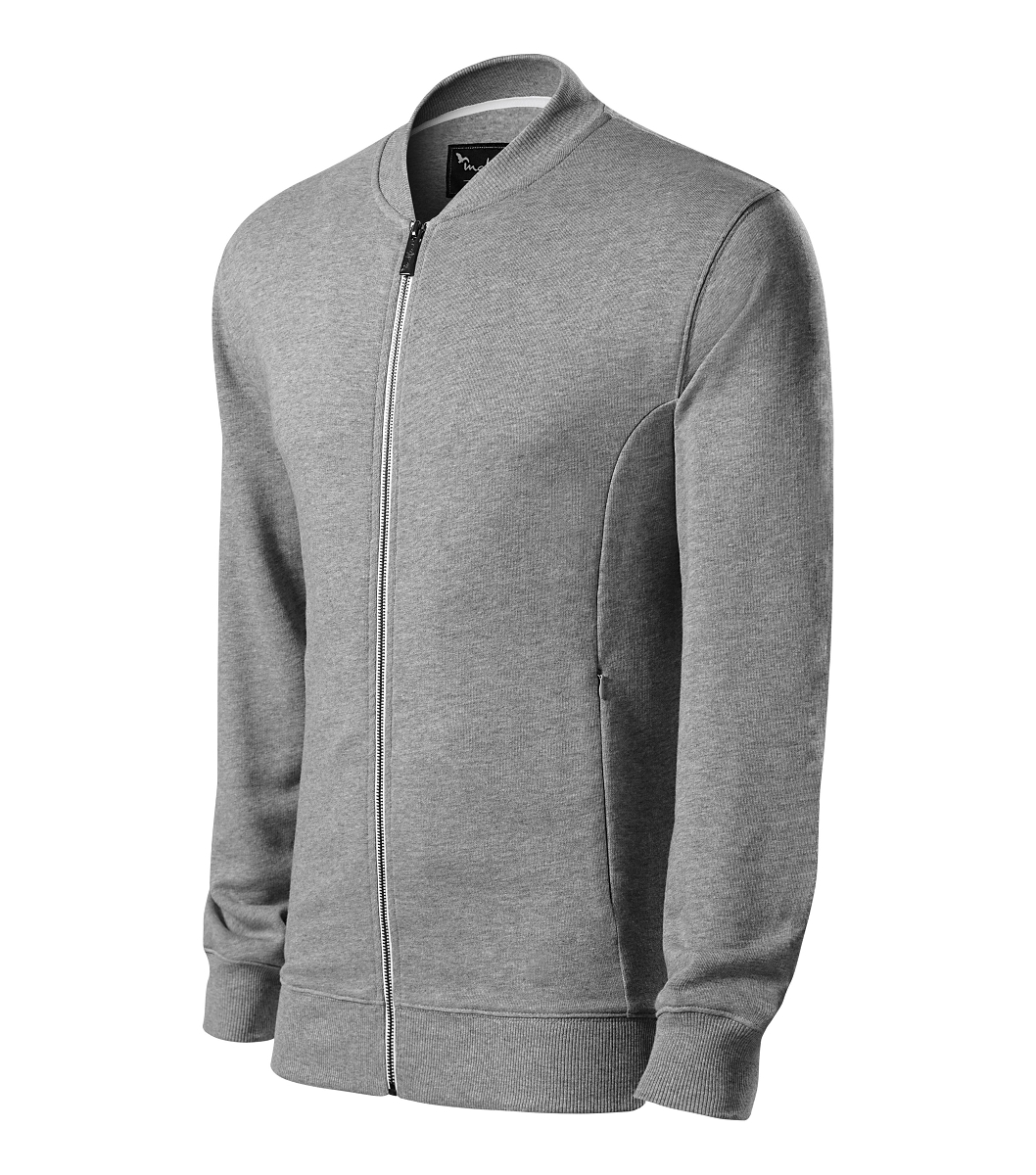 Malfini Premium BOMBER 453 Mikina pánska 3XL, Tmavosivý melír