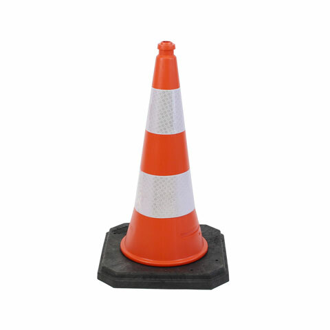 DHS VE 100R Dopravný kužeľ s vysokou stabilitou - výška 100 cm Oranžová-Reflexná biela