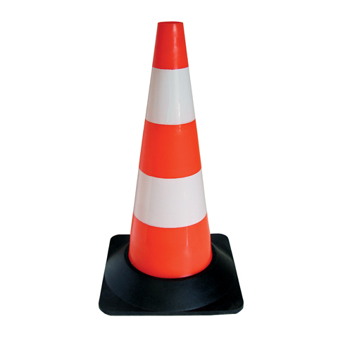 DHS VE 11 Dopravný kužeľ s vysokou stabilitou - výška 50 cm Oranžová-Biela