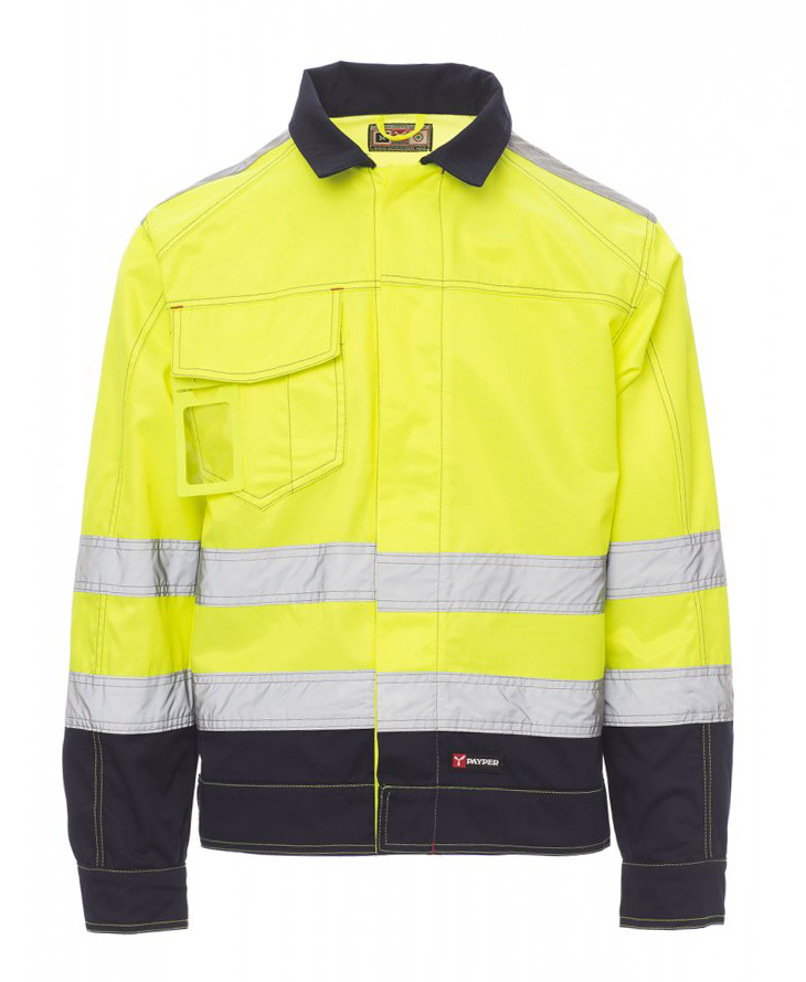 Payper SAFE HI-VI WINTER Reflexná zimná bunda S, Fluorescent yellow-Navy blue
