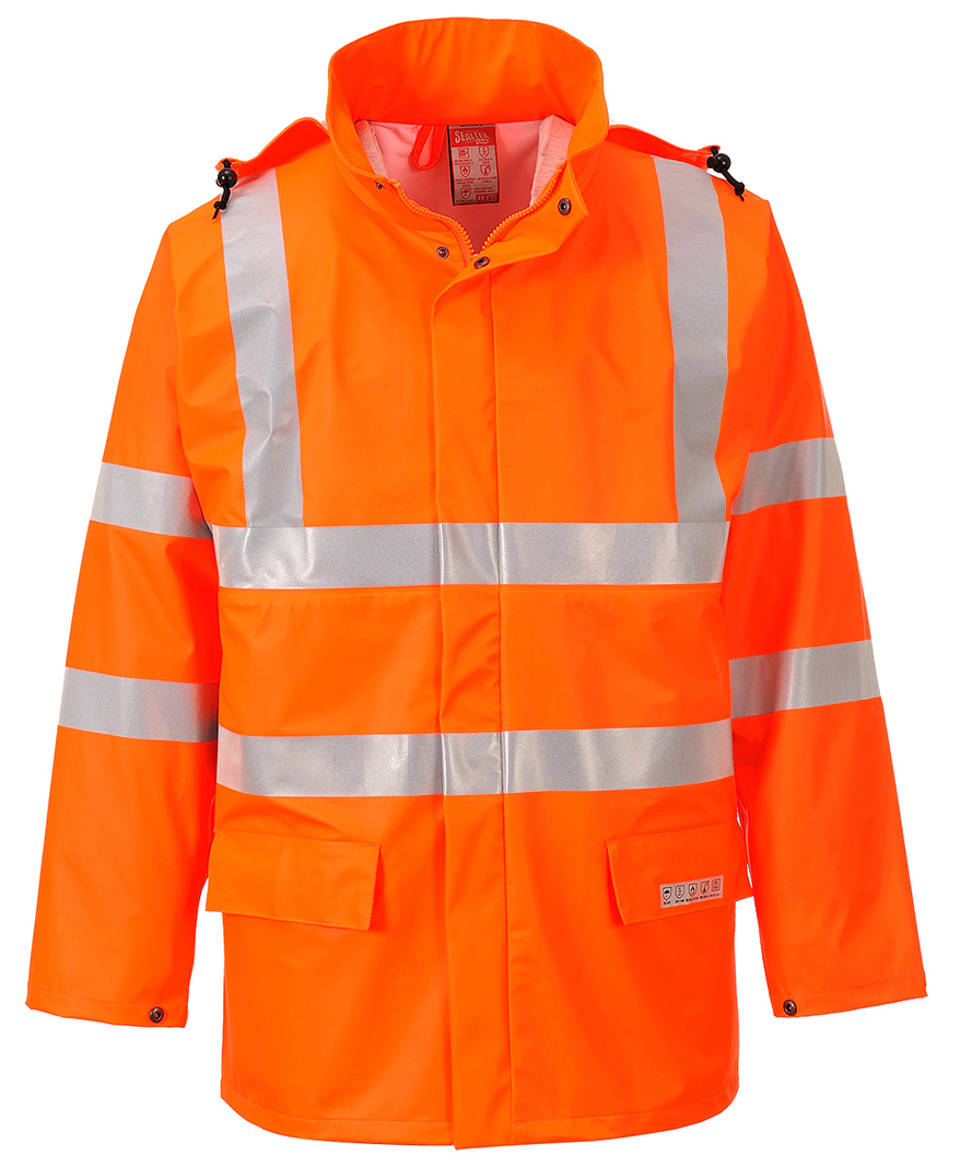 Portwest FR41 SEALTEX FLAME HI-VIS Nehorľavá bunda S, Fluorescenčno oranžová