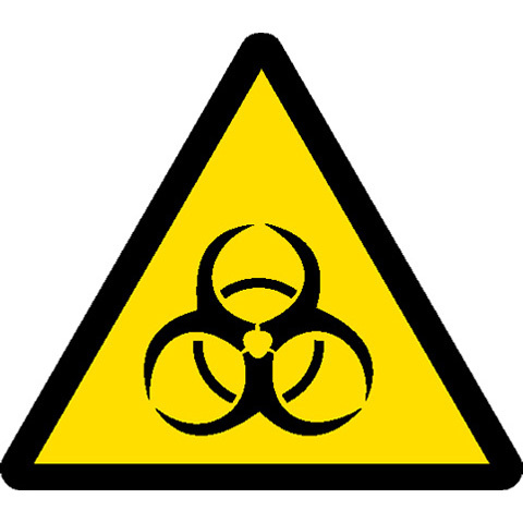 BZ PH422 Značka biologické riziko - plast 20x20 cm Čierna-Žltá