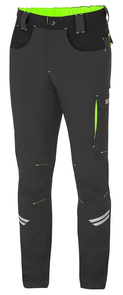 Sparco KANSAS TECH LIGHT TROUSERS Pracovné nohavice XS, Sivá-Zelená