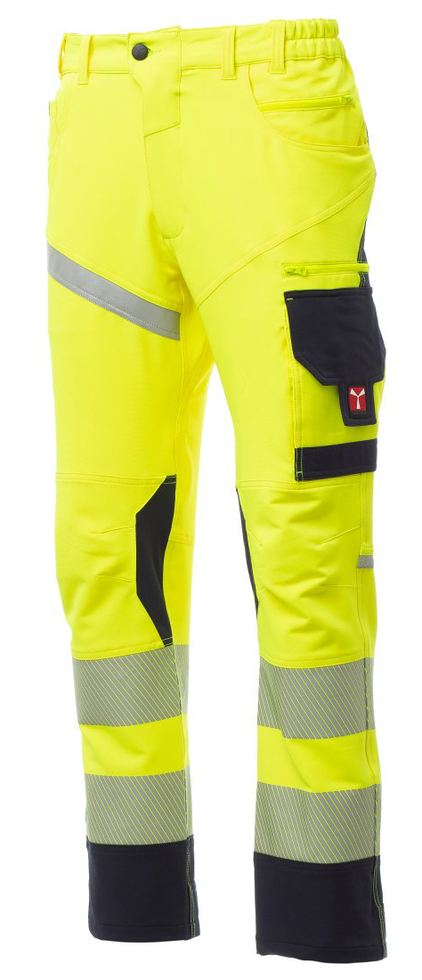 Payper NEXT 4W HI-VI Reflexné nohavice 42, Fluorescent yellow-Navy blue