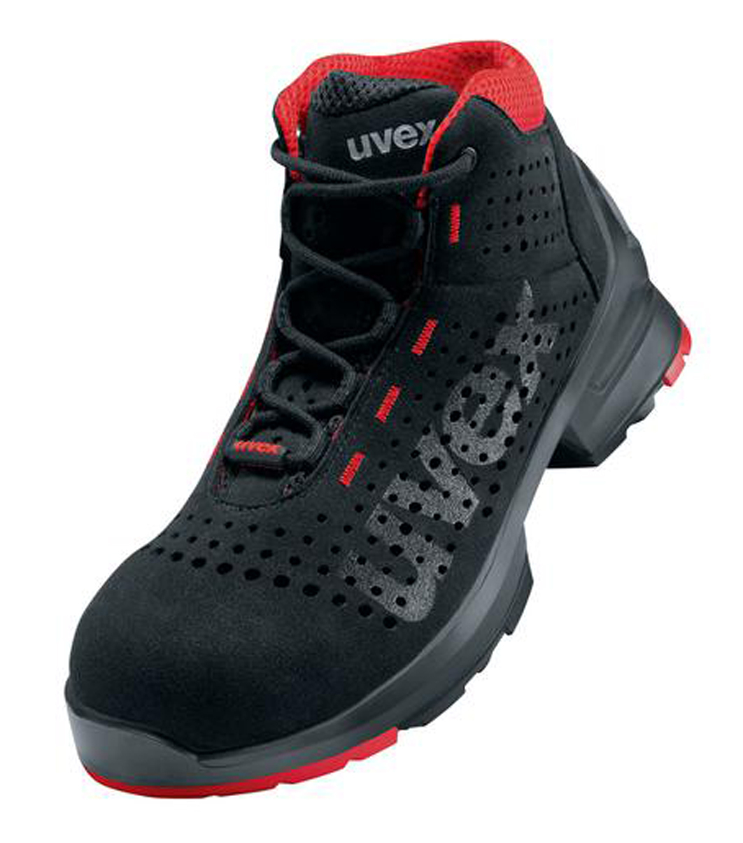 Uvex 8547 S1 SRC Bezpečnostná obuv Čierna-Červená, 35