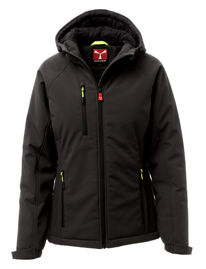 Payper GALE PAD LADY Softshellová bunda zateplená XS, Black-Black
